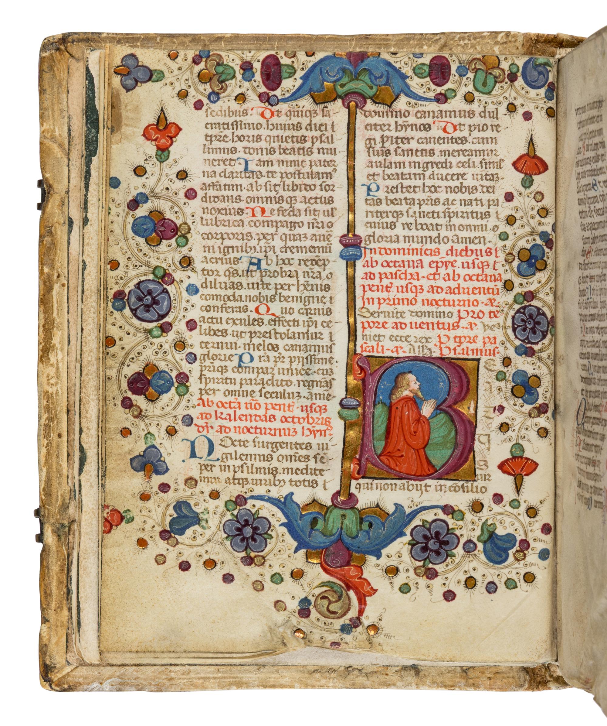 FOLLOWER OF TADDEO CRIVELLI (b. Ferrara, 1425; d. Bologna, 1479) The von Wolkenstein Breviary, for Franciscan Use, in Latin, illuminated manuscript on parchment [Italy, Ferrara? 1499]