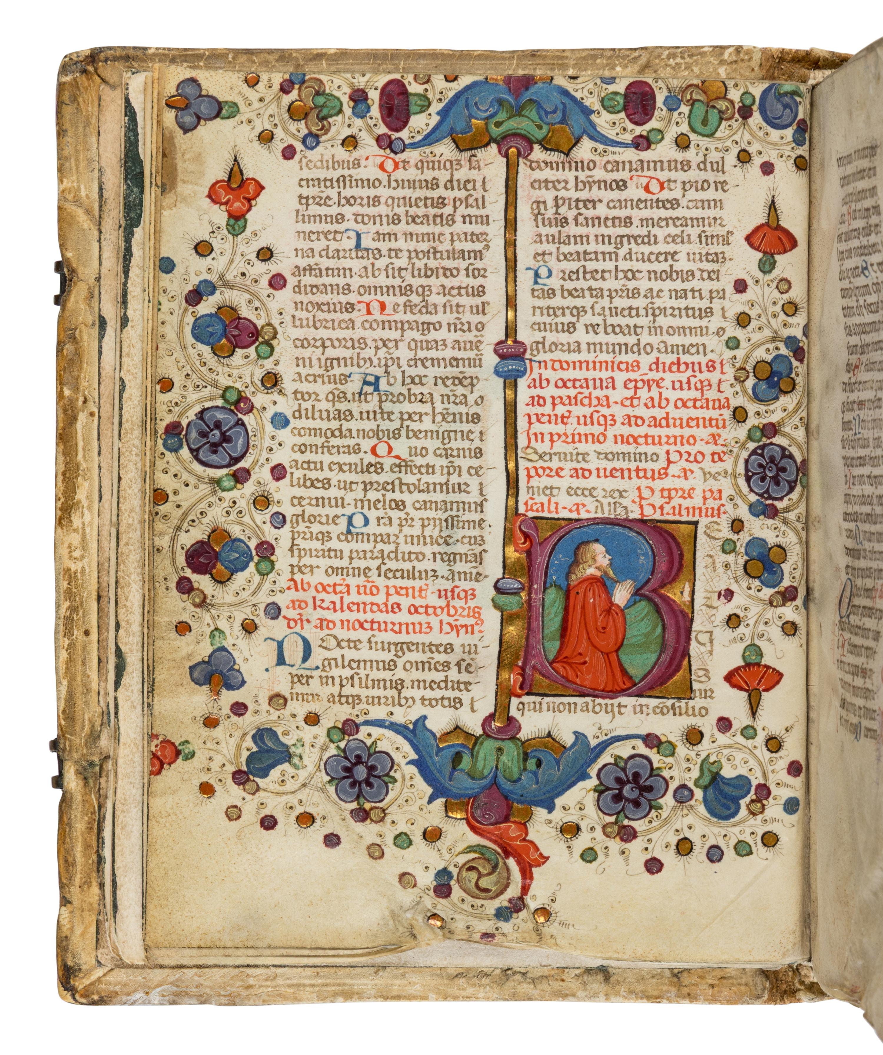 FOLLOWER OF TADDEO CRIVELLI (b. Ferrara, 1425; d. Bologna, 1479) The von Wolkenstein Breviary, for Franciscan Use, in Latin, illuminated manuscript on parchment [Italy, Ferrara? 1499]