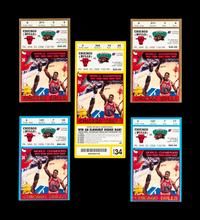 A Collection of 18 Chicago Bulls Michael Jordan Last Dance Era 1997-98 Regular Season and Playoff Tickets and Stubs,