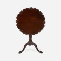 A George III Mahogany Tilt-Top Tea Table with Shaped and Moulded Edge Late 18th century