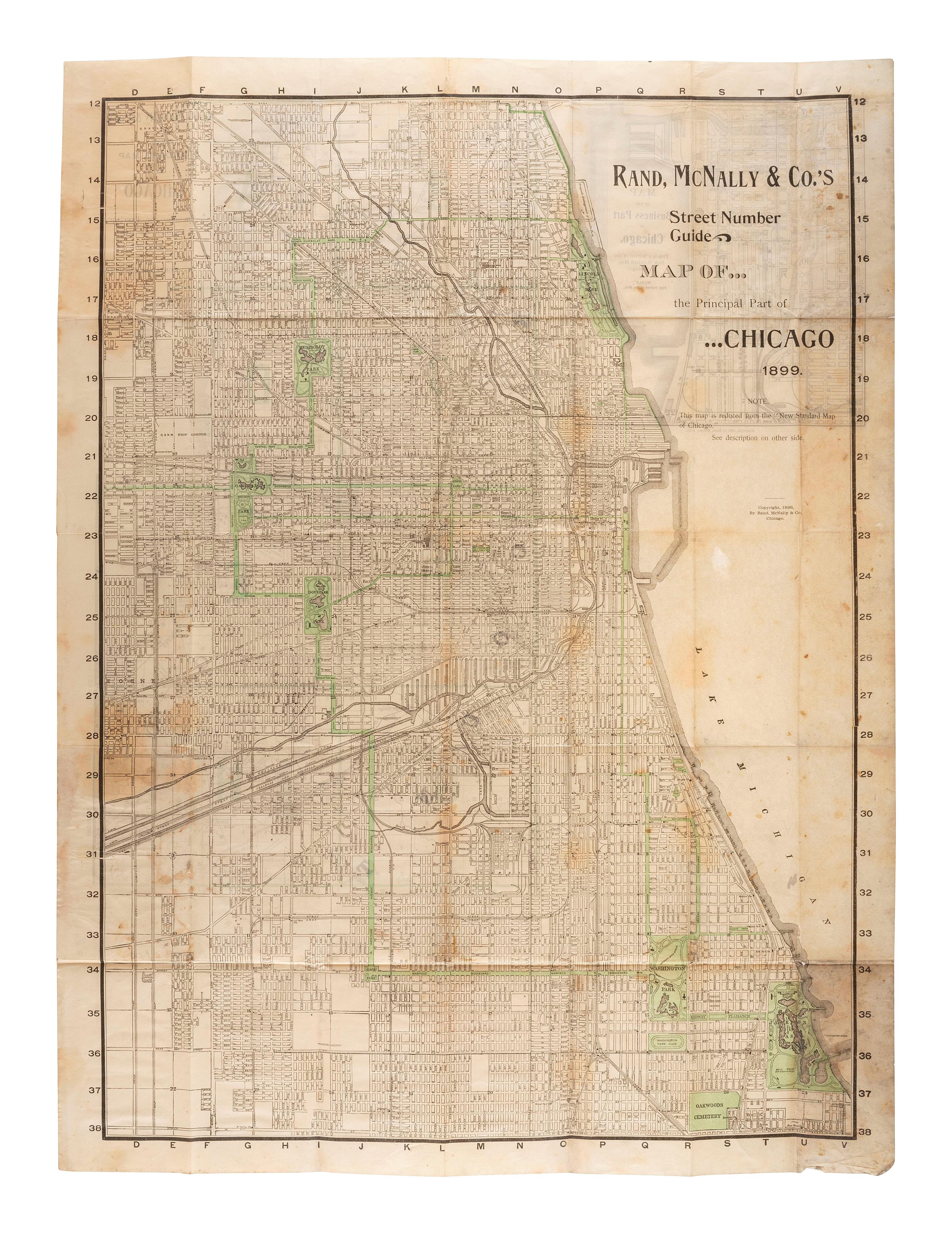 [MAPS & ATLASES - CHICAGO]. A group of Chicago maps, comprising: