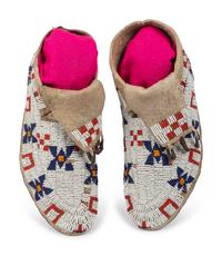 Sioux Beaded Hide Moccasins