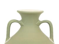 A Green Wedgwood Jasperware Portland Vase and Biscuit Barrell with Silver Plate Handle, Top and Base combined with biscuit barrell 323704/124