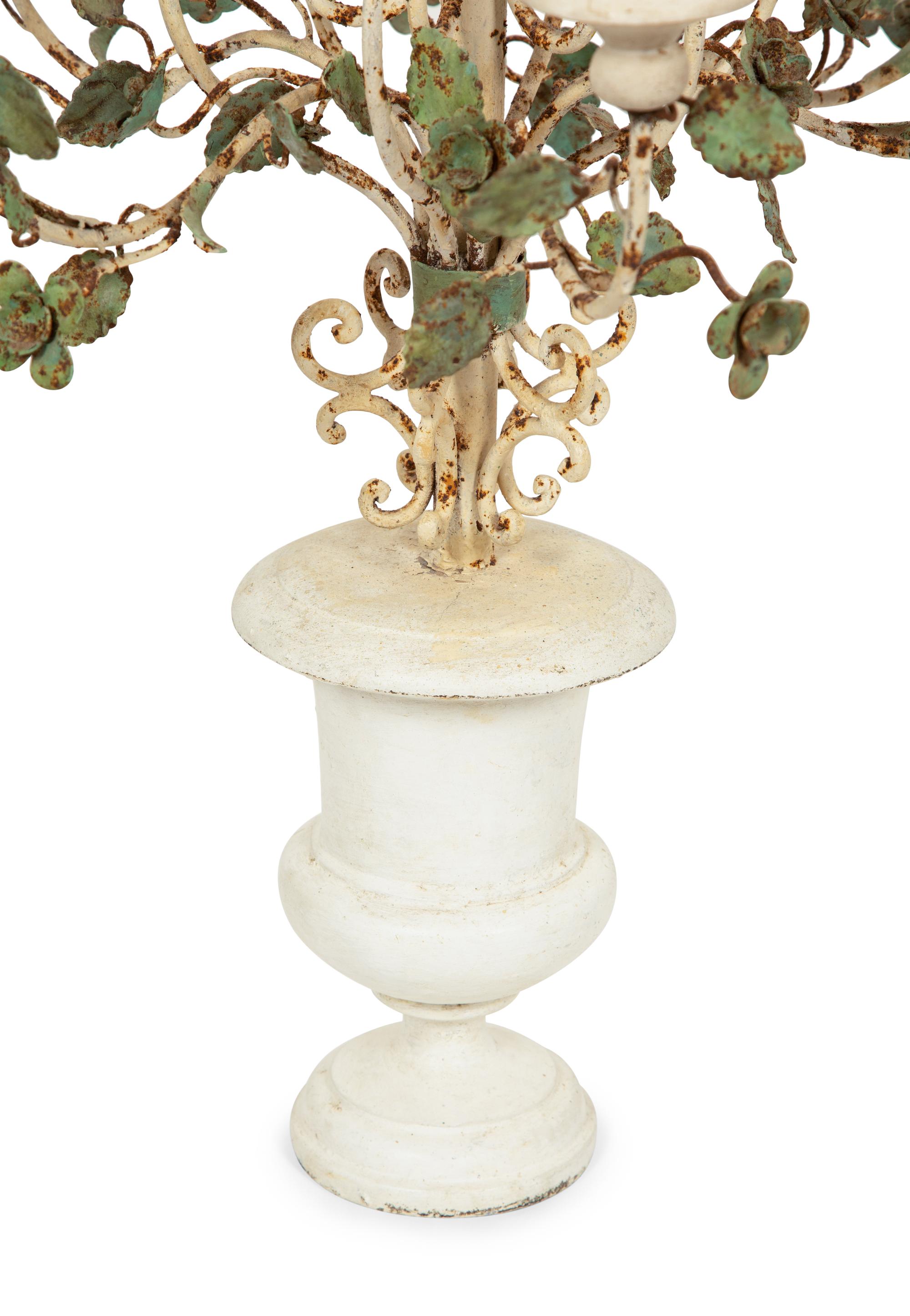 A Set of Three T ô le Peinte Six-Light Candelabra
