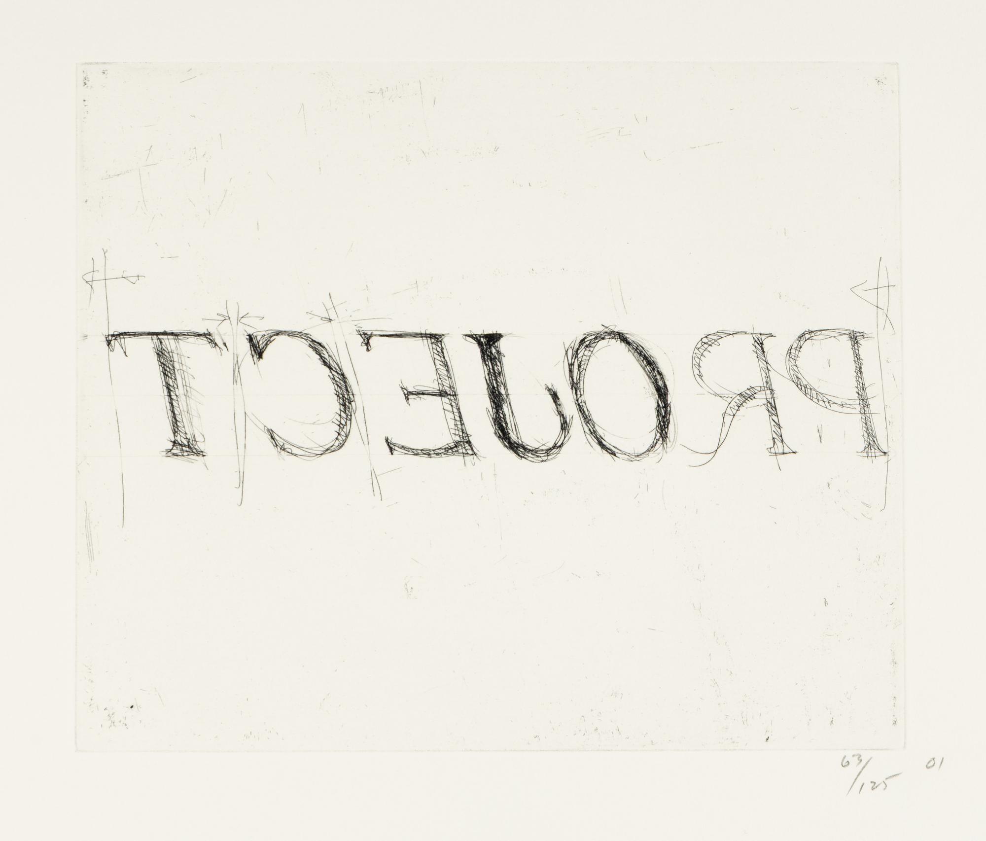 Bruce Nauman (American, b. 1941) — tcejorP lainnetneciuqseS nisnocsiW (triptych) (from the Wisconsin Sesquicentennial Portfolio ), 2001