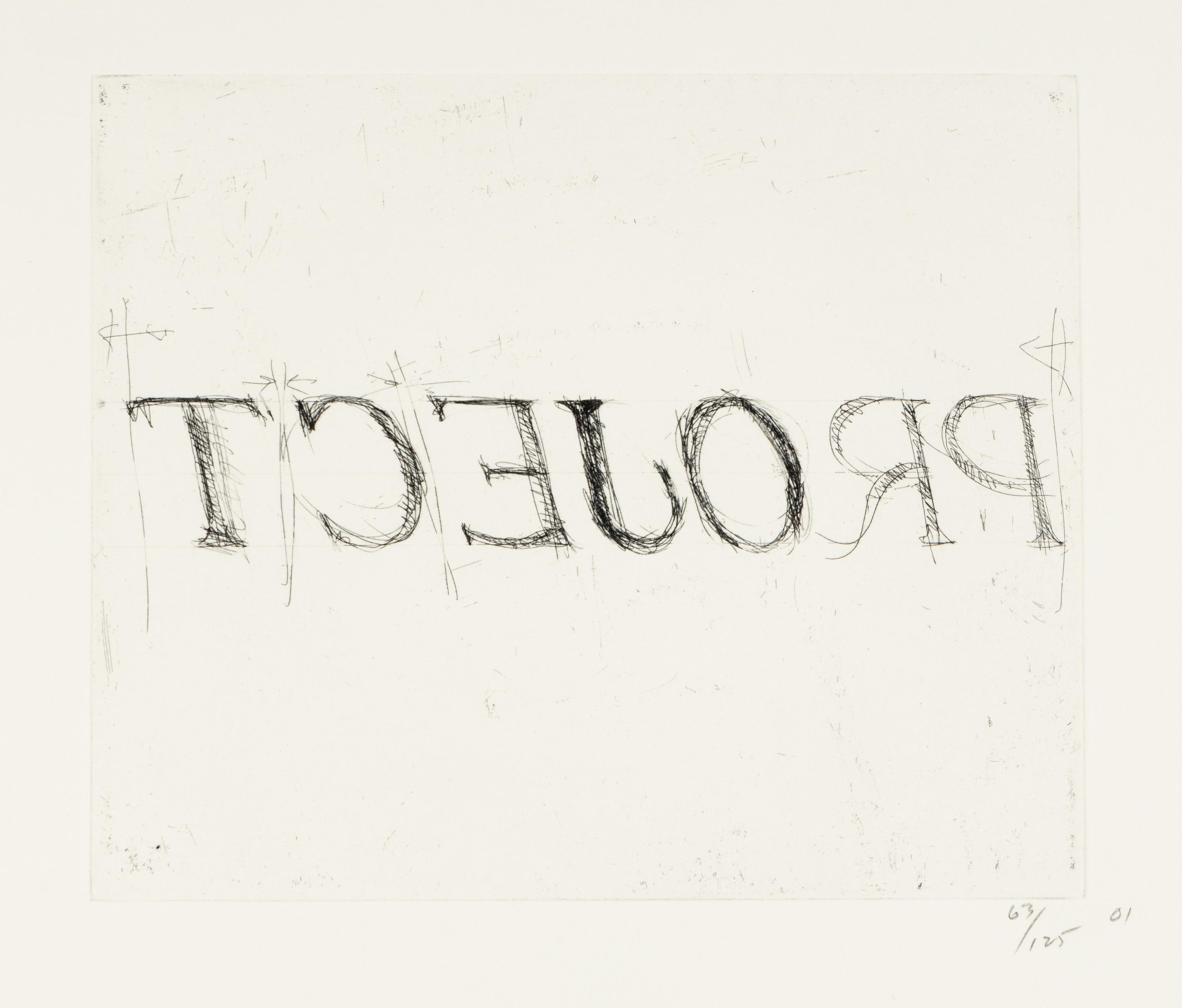 Bruce Nauman (American, b. 1941) — tcejorP lainnetneciuqseS nisnocsiW (triptych) (from the Wisconsin Sesquicentennial Portfolio ), 2001