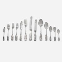 A Peruvian sterling silver flatware service for twelve Arias, 20th century