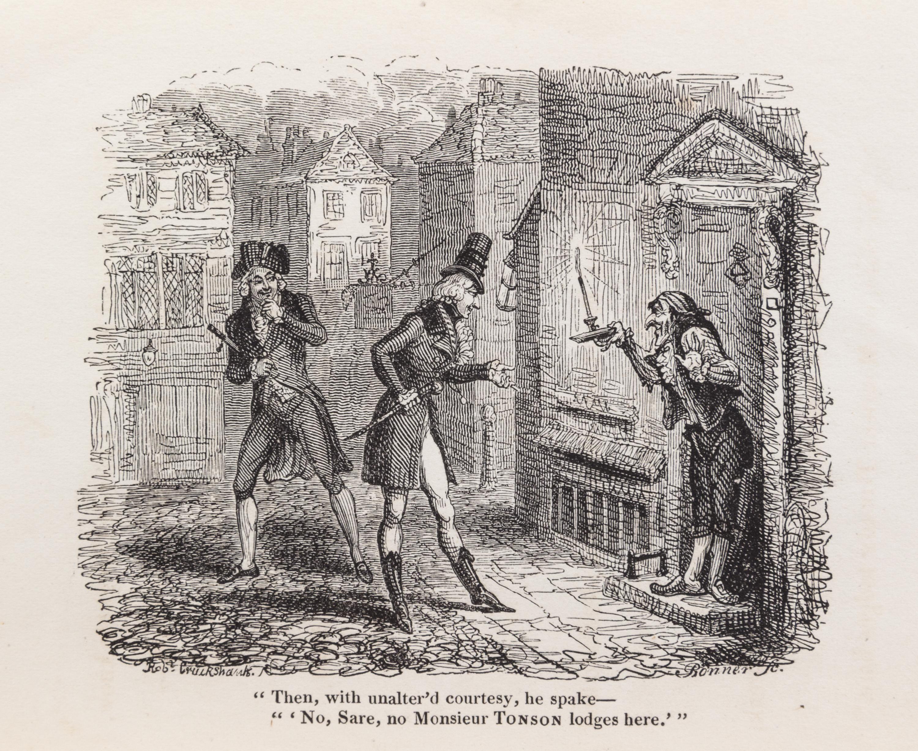 (CRUIKSHANK, GEORGE) Monsieur Tonson. London, 1830.