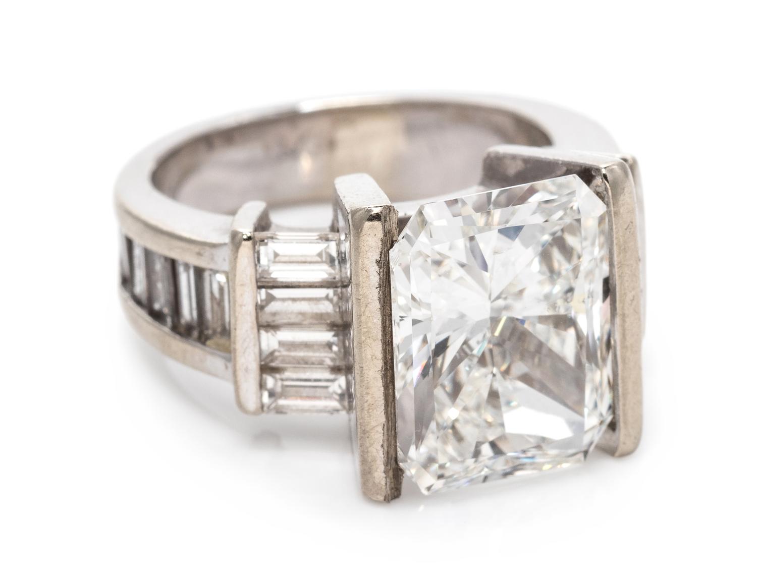 A White Gold and Diamond Ring,