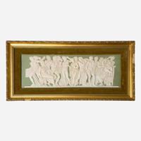 A Wedgwood Green Dip Jasperware "Achilles at Scyros" Plaque UK, late 19th century