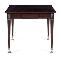 A Nancy Corzine Chromed Metal Mounted Writing Table