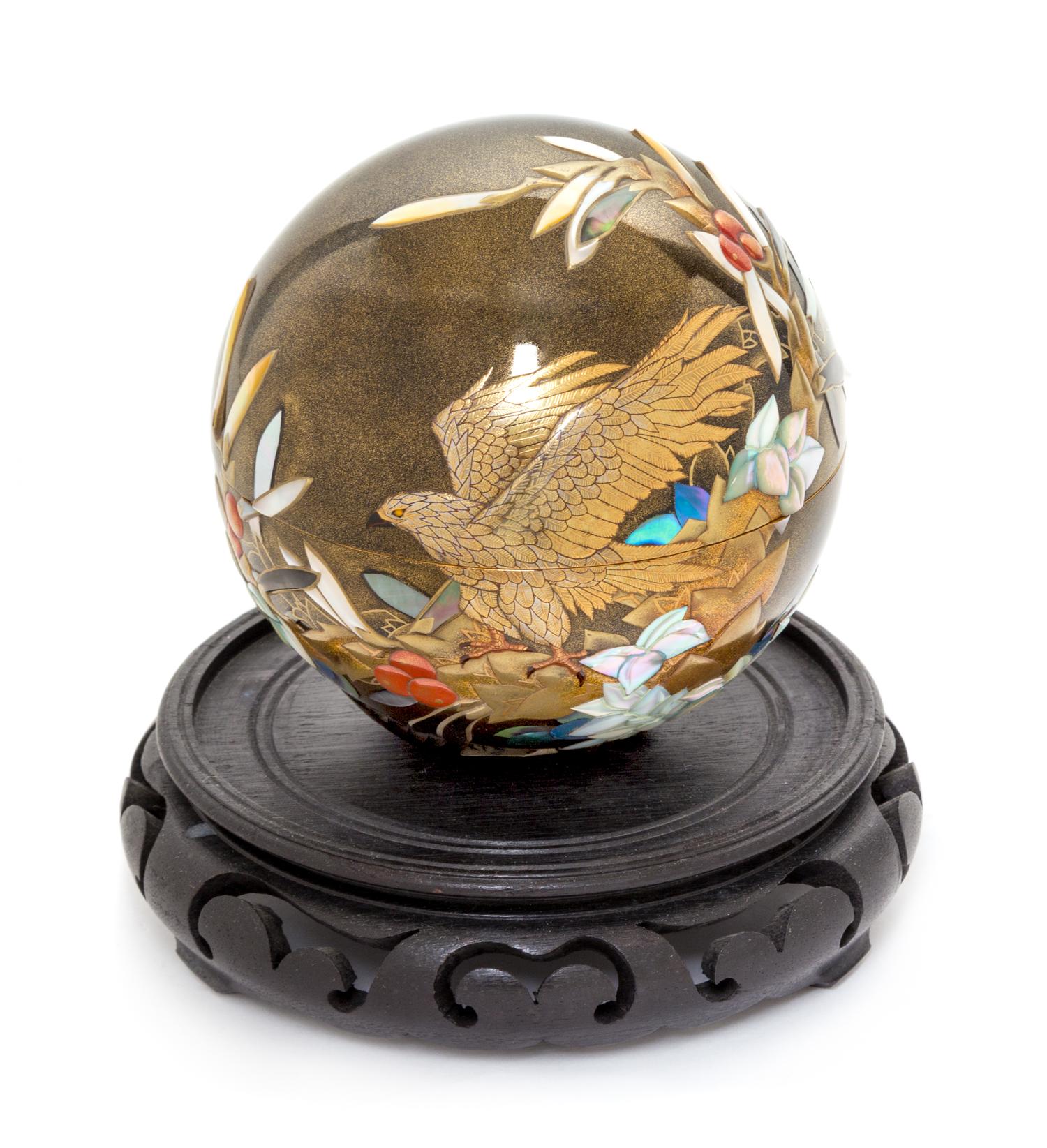 A Lacquer Box and Cover Diameter 4 inches. — BY YUJI OKADA (B. 1948)