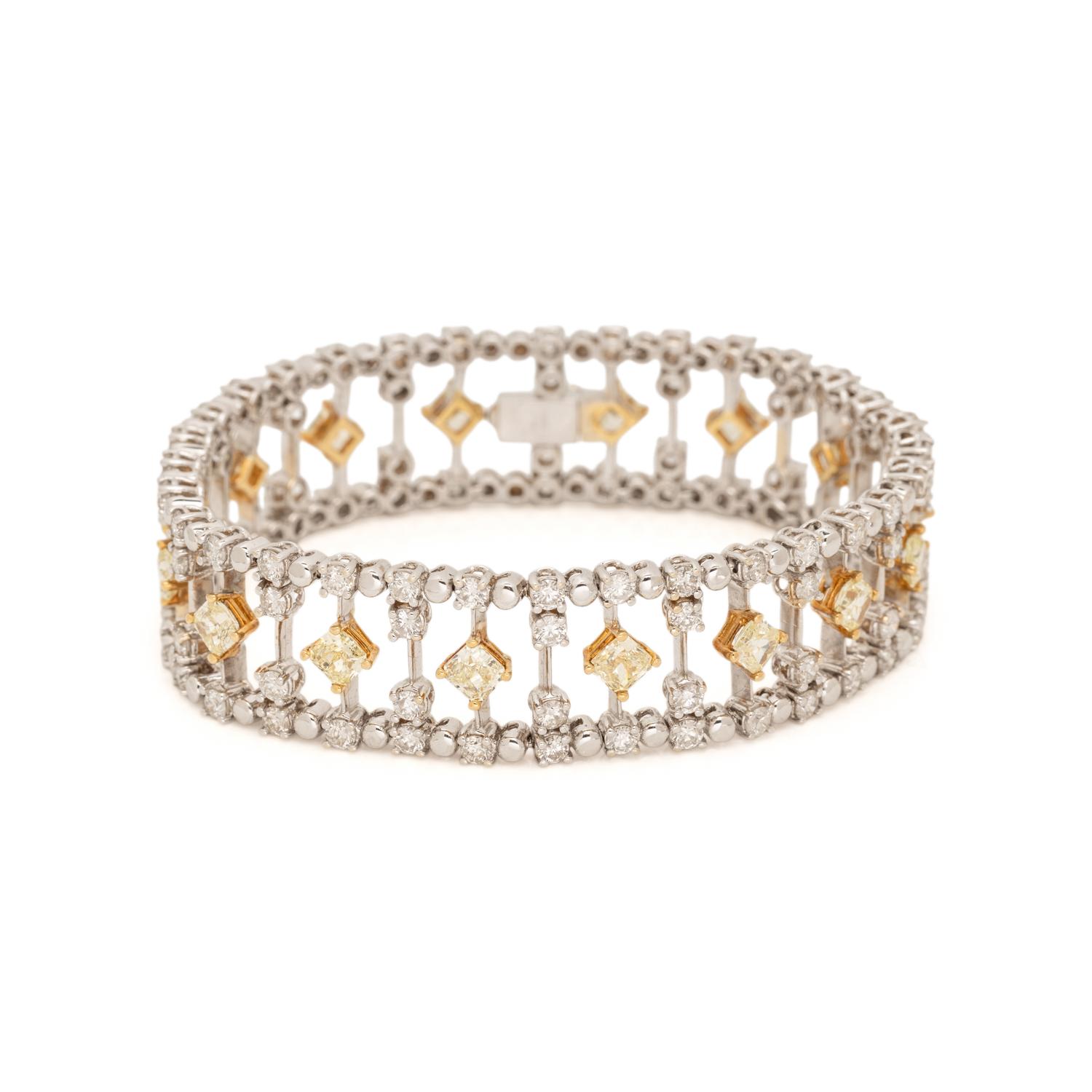 DIAMOND AND COLORED DIAMOND BRACELET