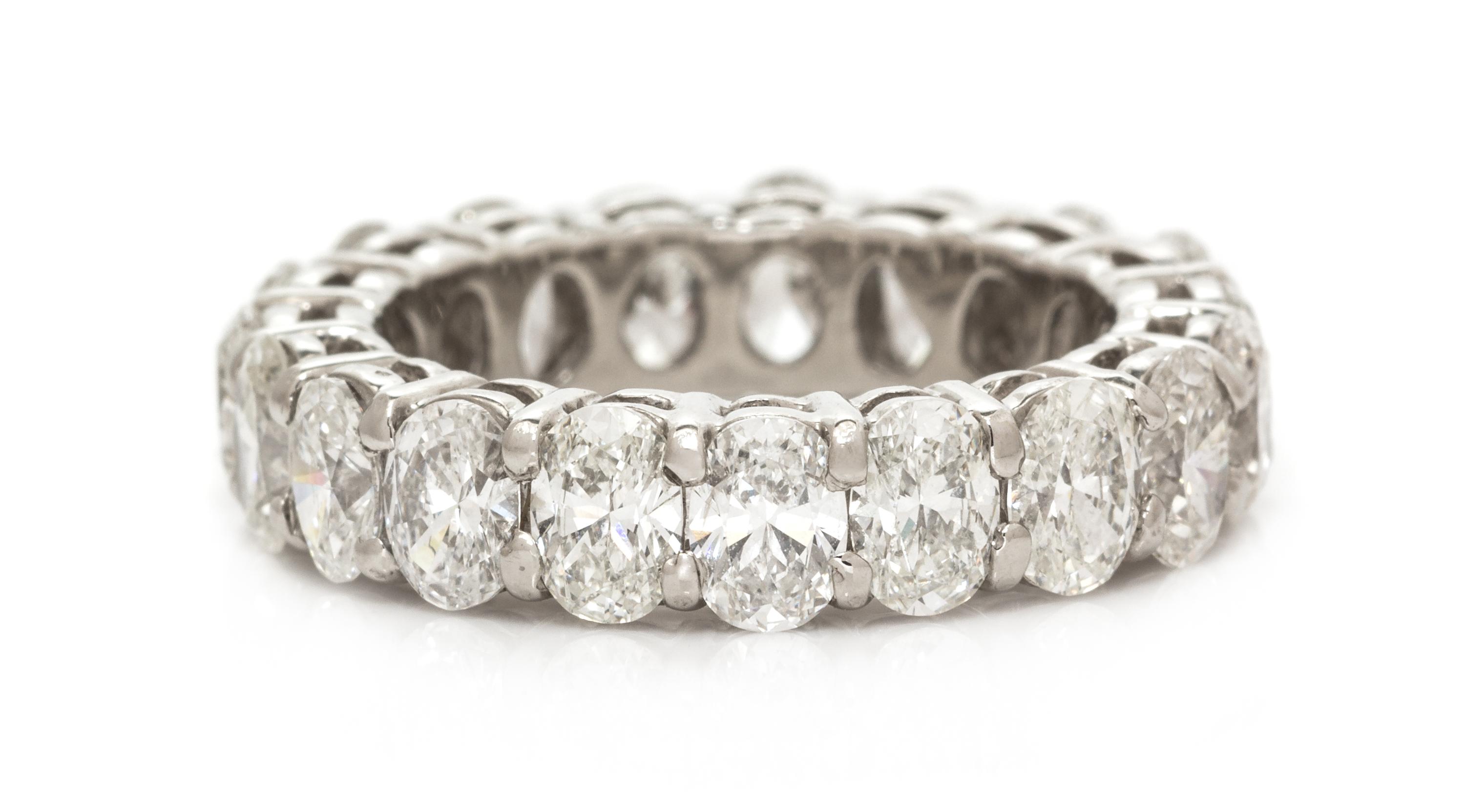 A Platinum and Diamond Eternity Band, 5.90 dwts.