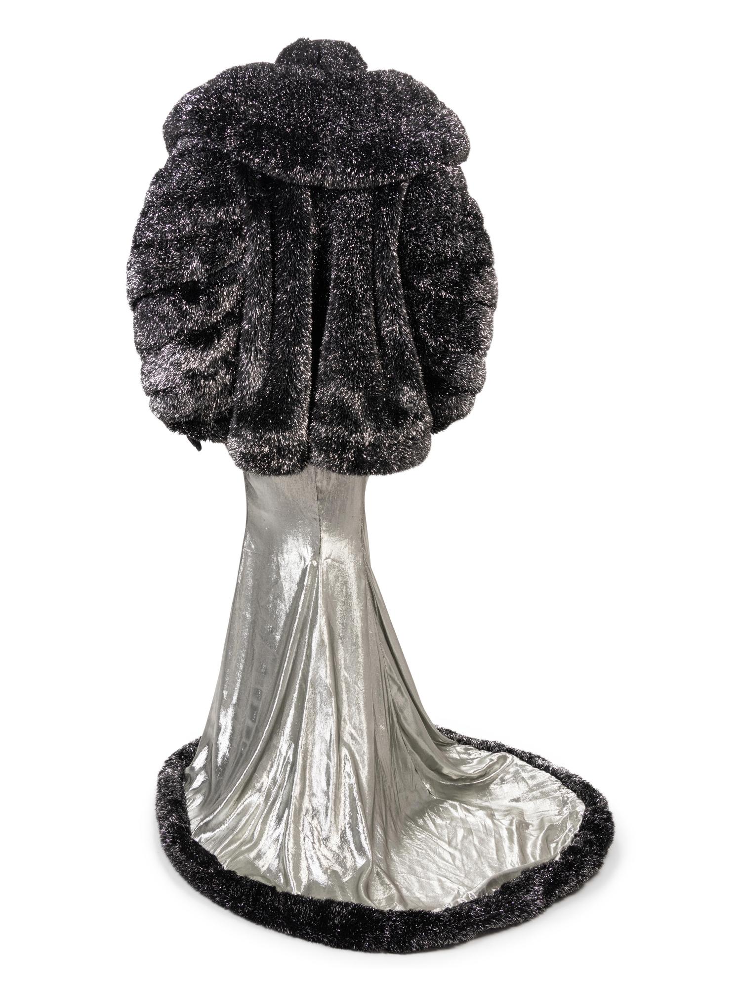Thierry Mugler Silver Evening Ensemble worn in Ebony Fashion Fair, 1990s