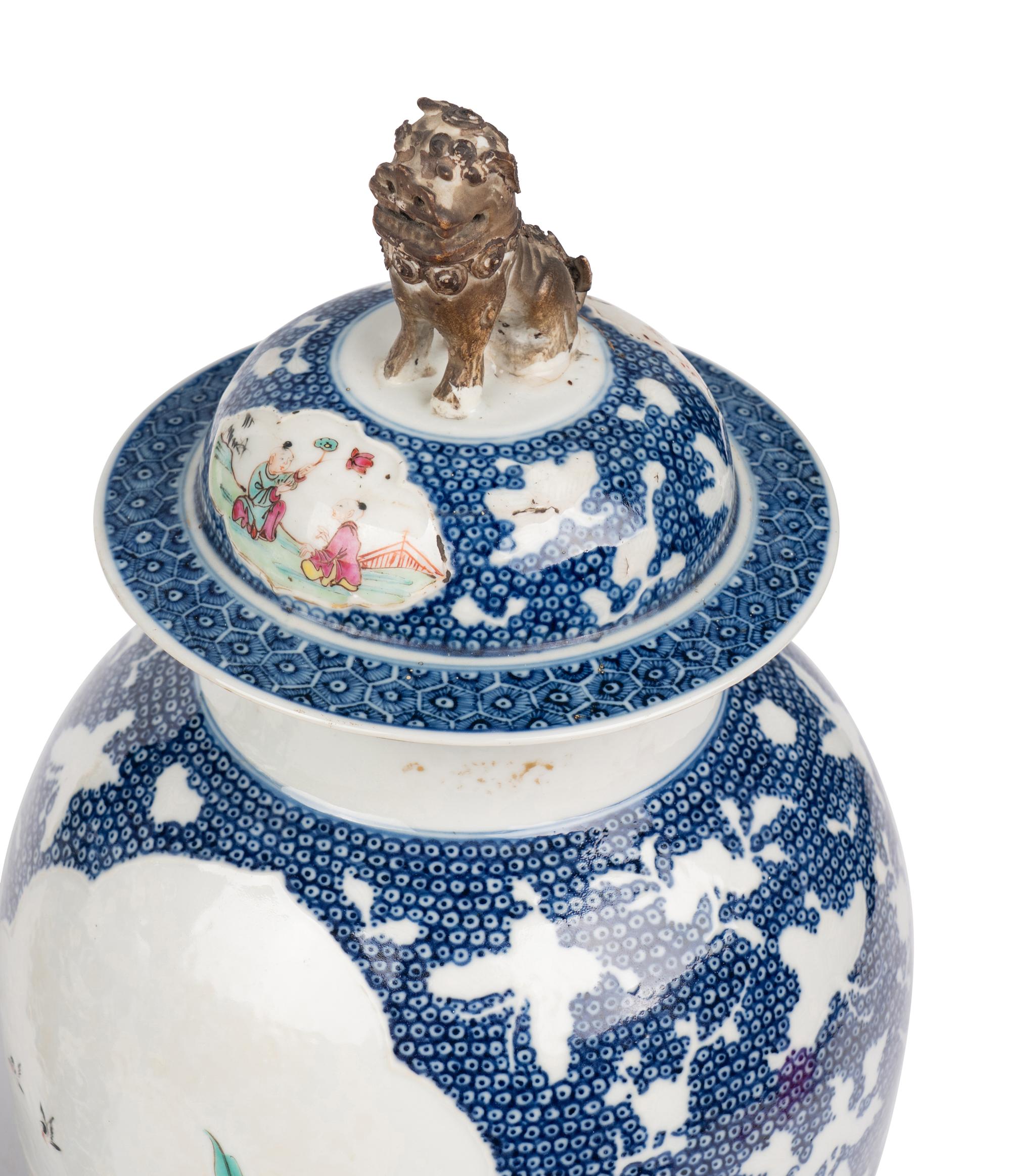 A Pair of Chinese Export Porcelain Vases