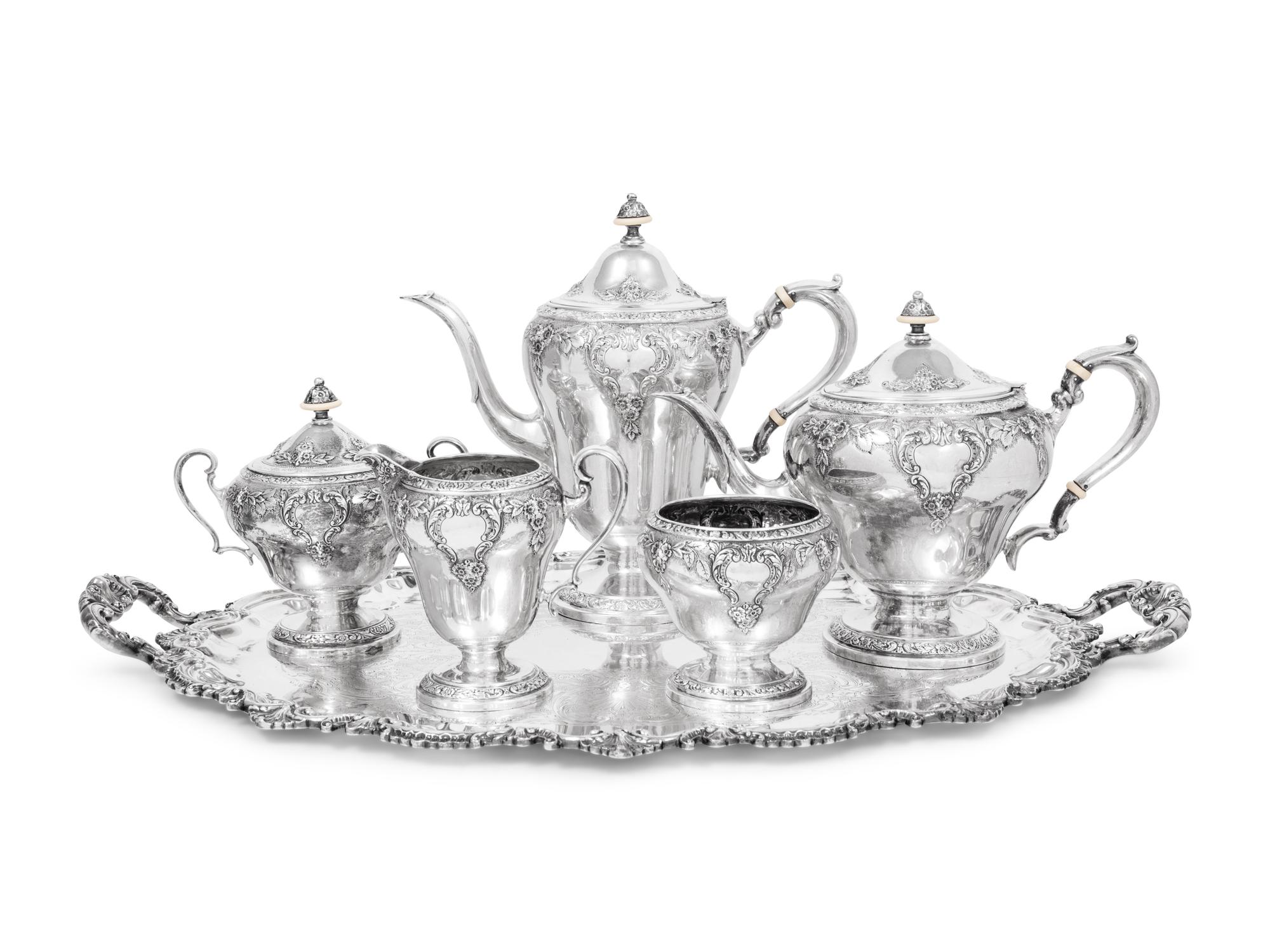 An American Silver Five-Piece Tea and Coffee Service