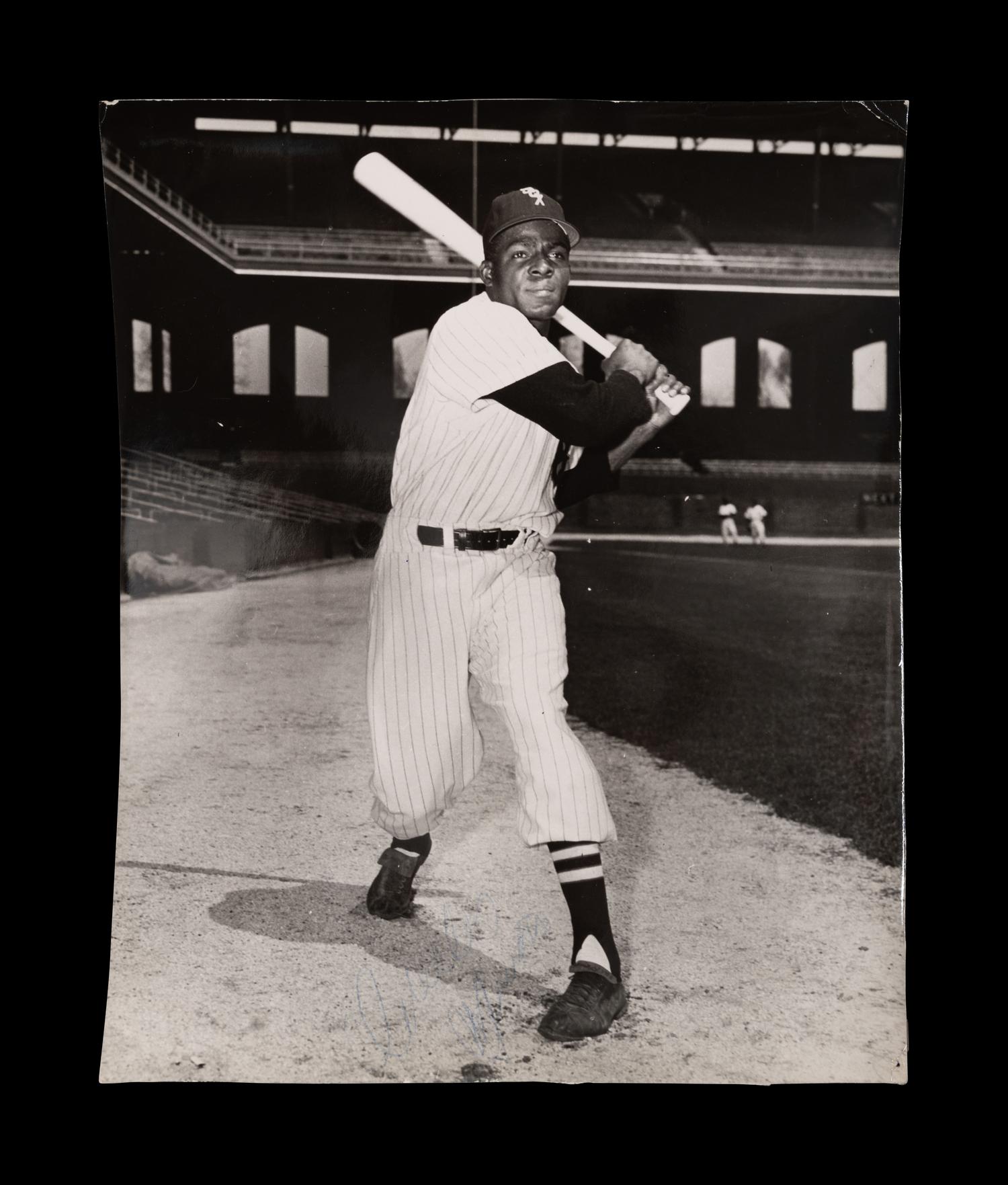 A Group of 1950s Comiskey Park Chicago White Sox Signed Type One Photographs and Ephemera Including Nellie Fox Signed Photograph,