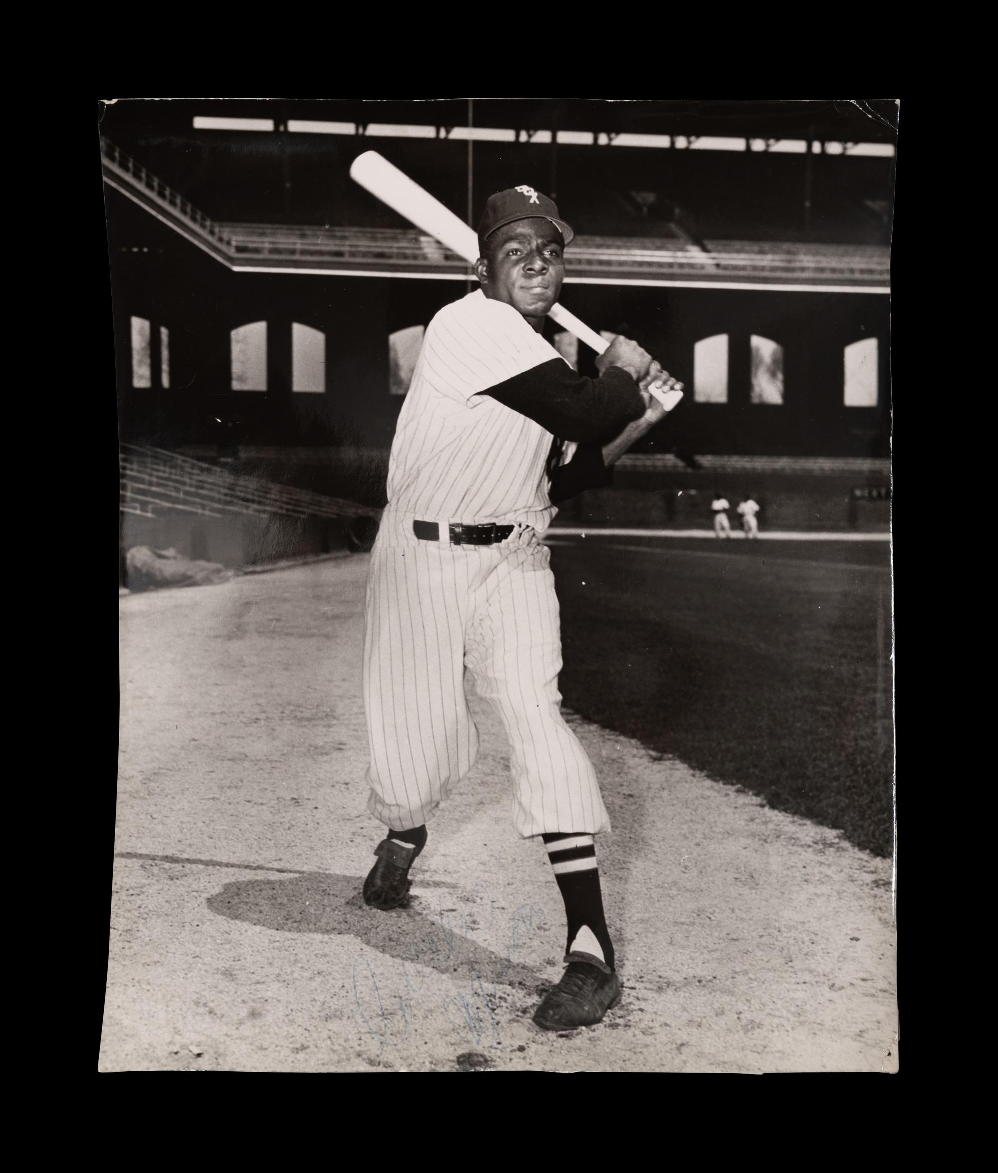 A Group of 1950s Comiskey Park Chicago White Sox Signed Type One Photographs and Ephemera Including Nellie Fox Signed Photograph,