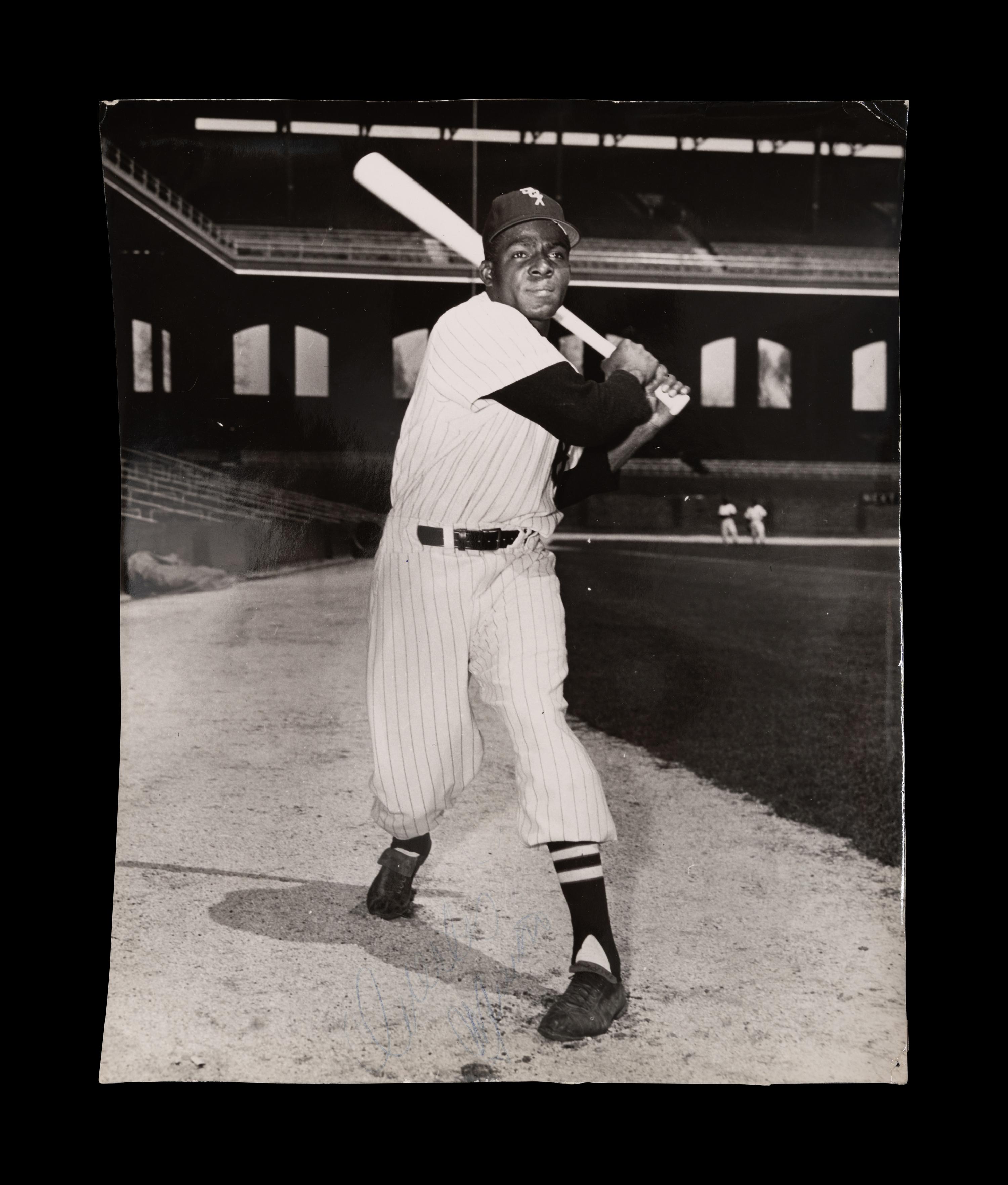 A Group of 1950s Comiskey Park Chicago White Sox Signed Type One Photographs and Ephemera Including Nellie Fox Signed Photograph,