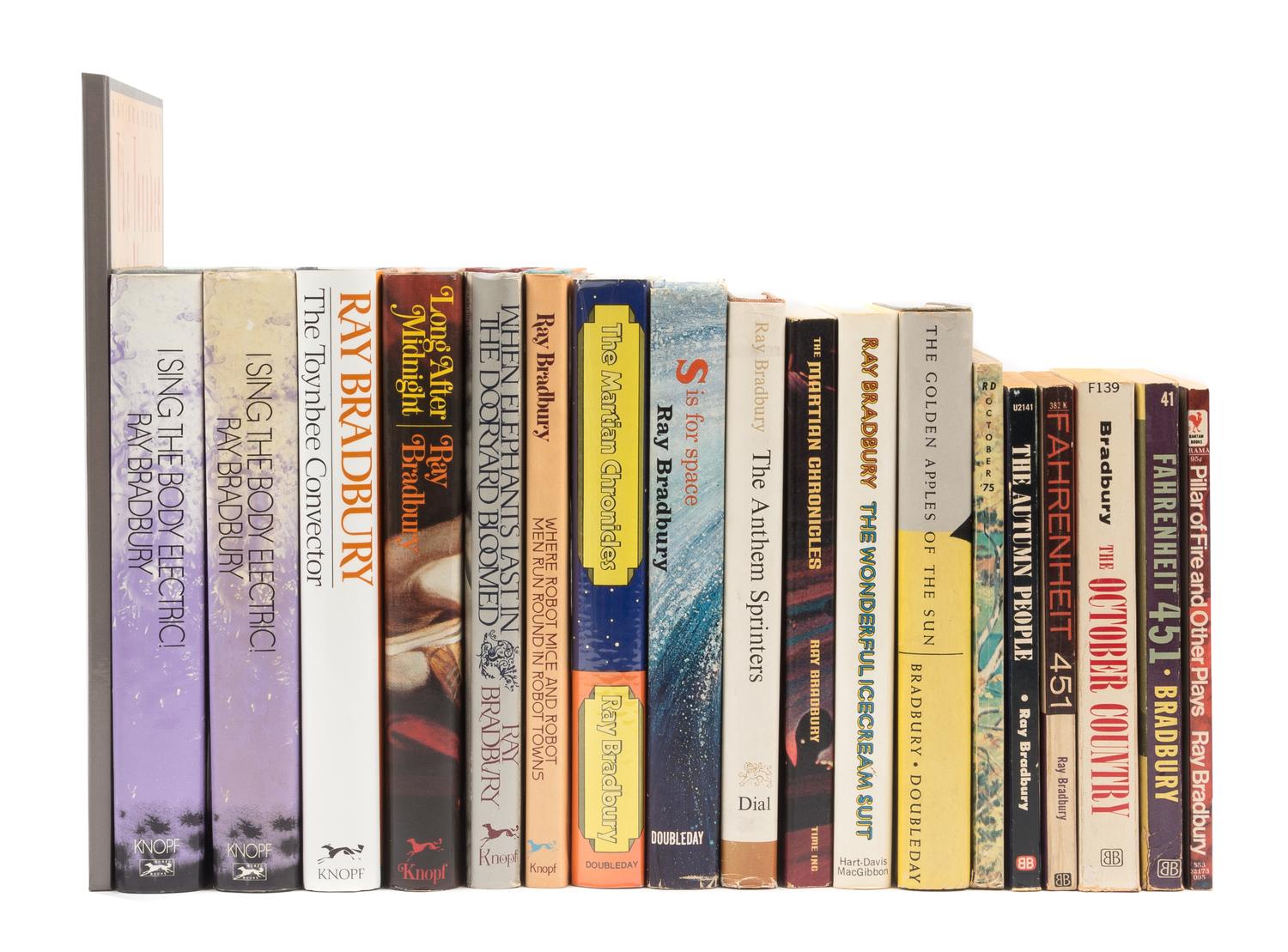 BRADBURY, Ray (1920-2012). A group of 18 works, many FIRST EDITIONS, in orignal cloth and dust jackets or original printed wrappers.