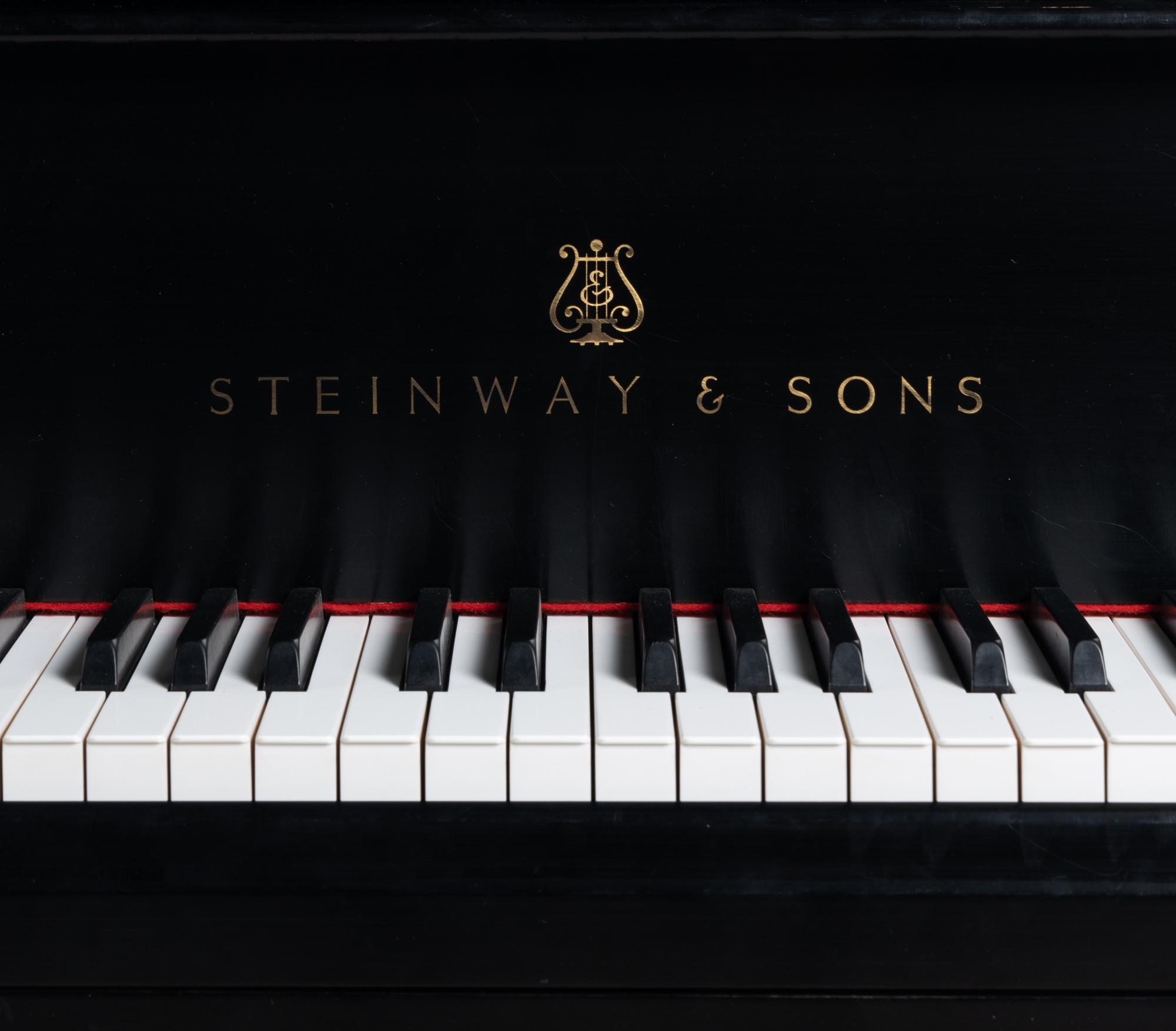 A Steinway and Sons Black Lacquer Model S Baby Grand Piano