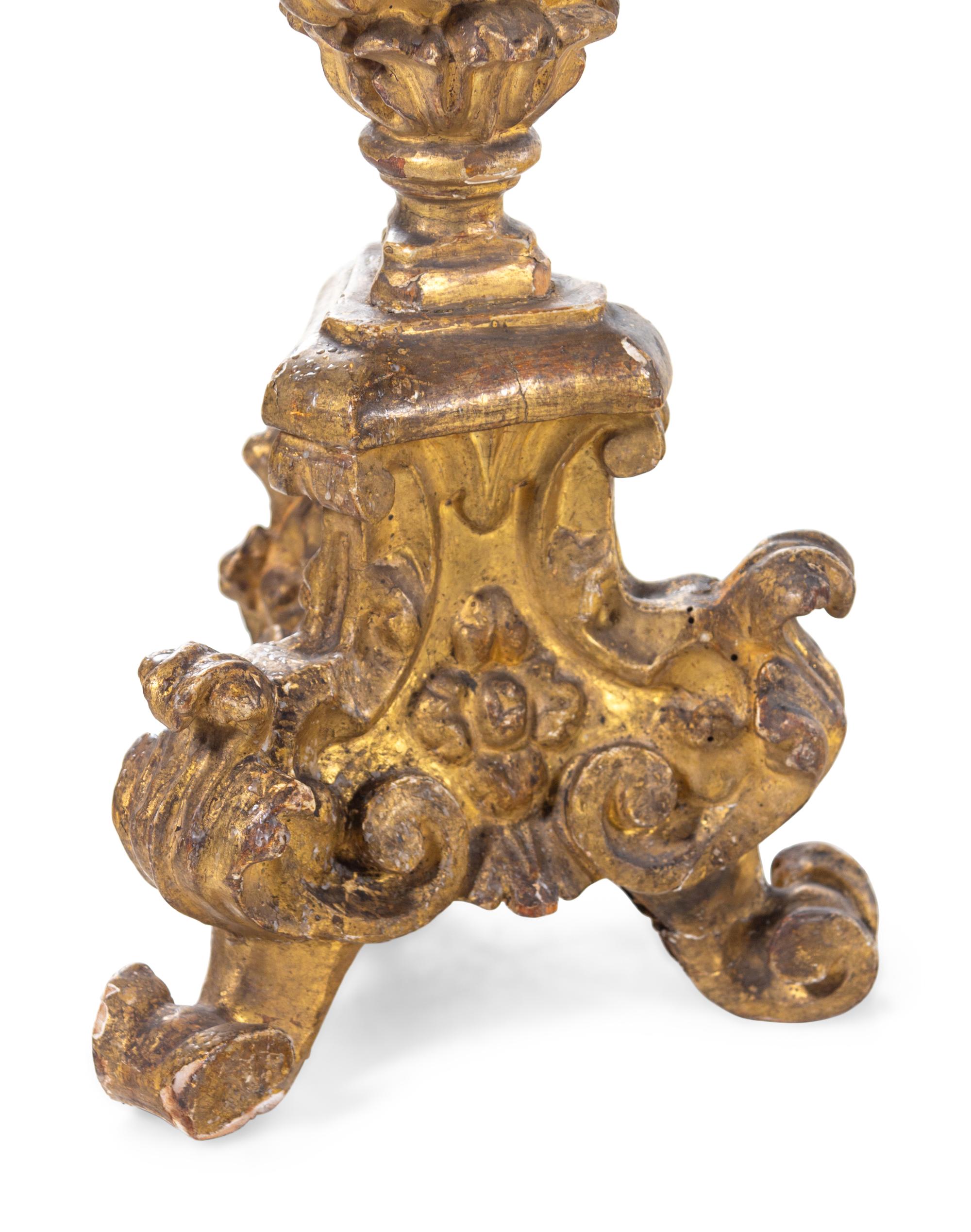 An Italian Giltwood Pricket