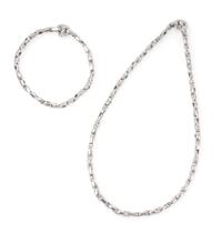 An 18 Karat White Gold and Diamond Demi Parure, Baraka, 28.70 dwts.