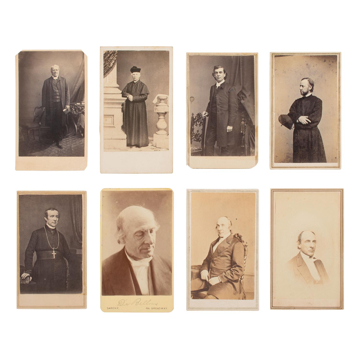 [Early Photography]. A group of 128 Items, including photographs of abolitionists, clergy, and academics.