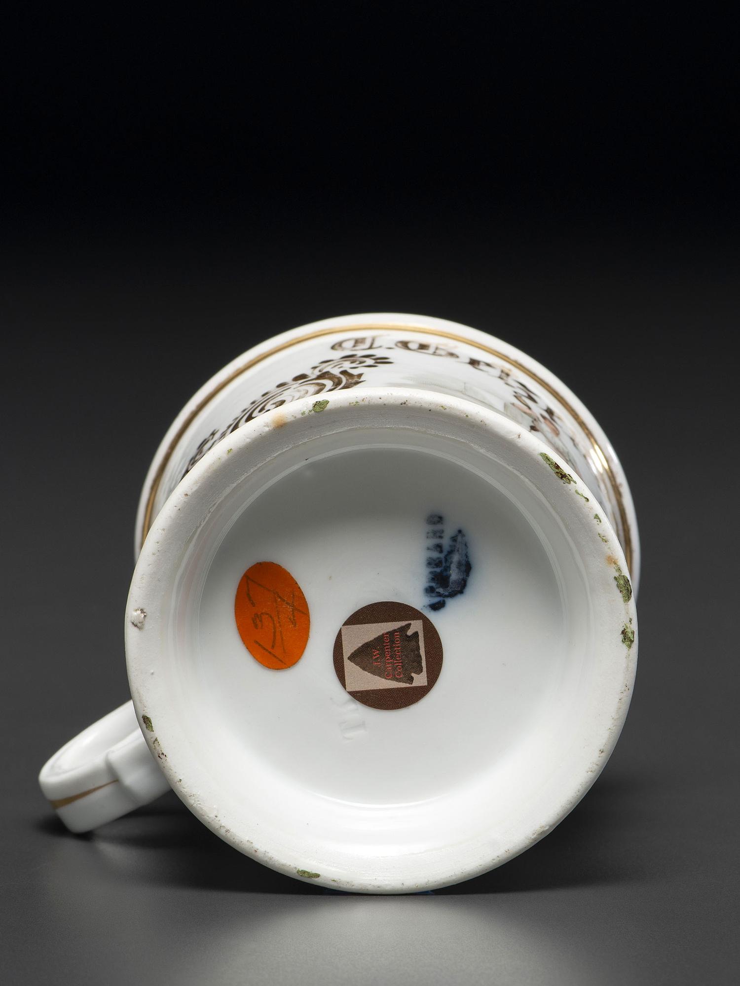 A Stone Mason's Porcelain Occupational Shaving Mug