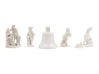A Group of Seven White Porcelain Articles