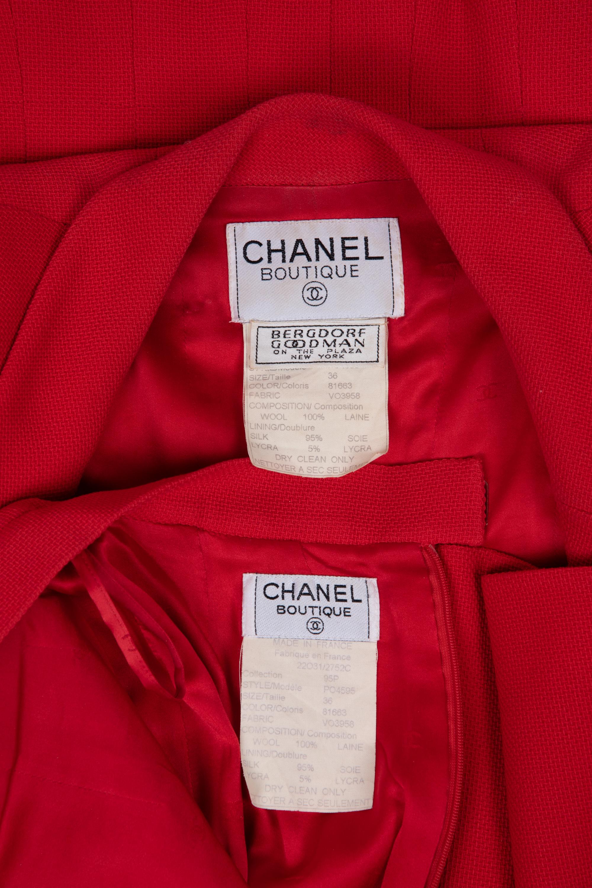 Chanel Double Breasted Skirt Suit, Spring 1995