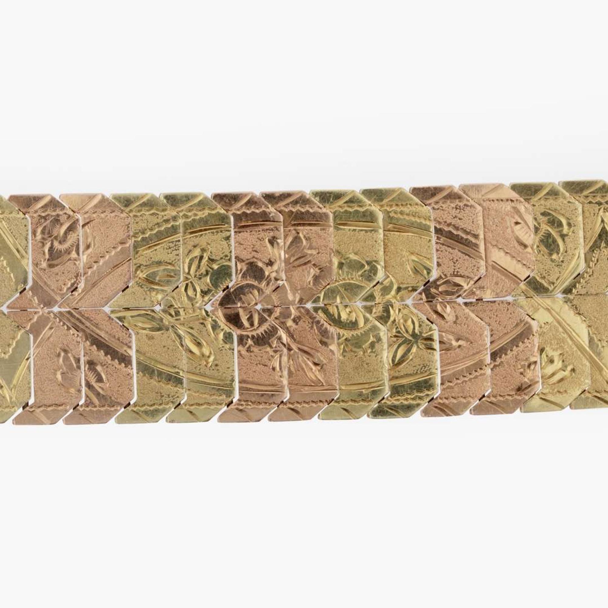 A 14K Gold Two-Tone Bracelet