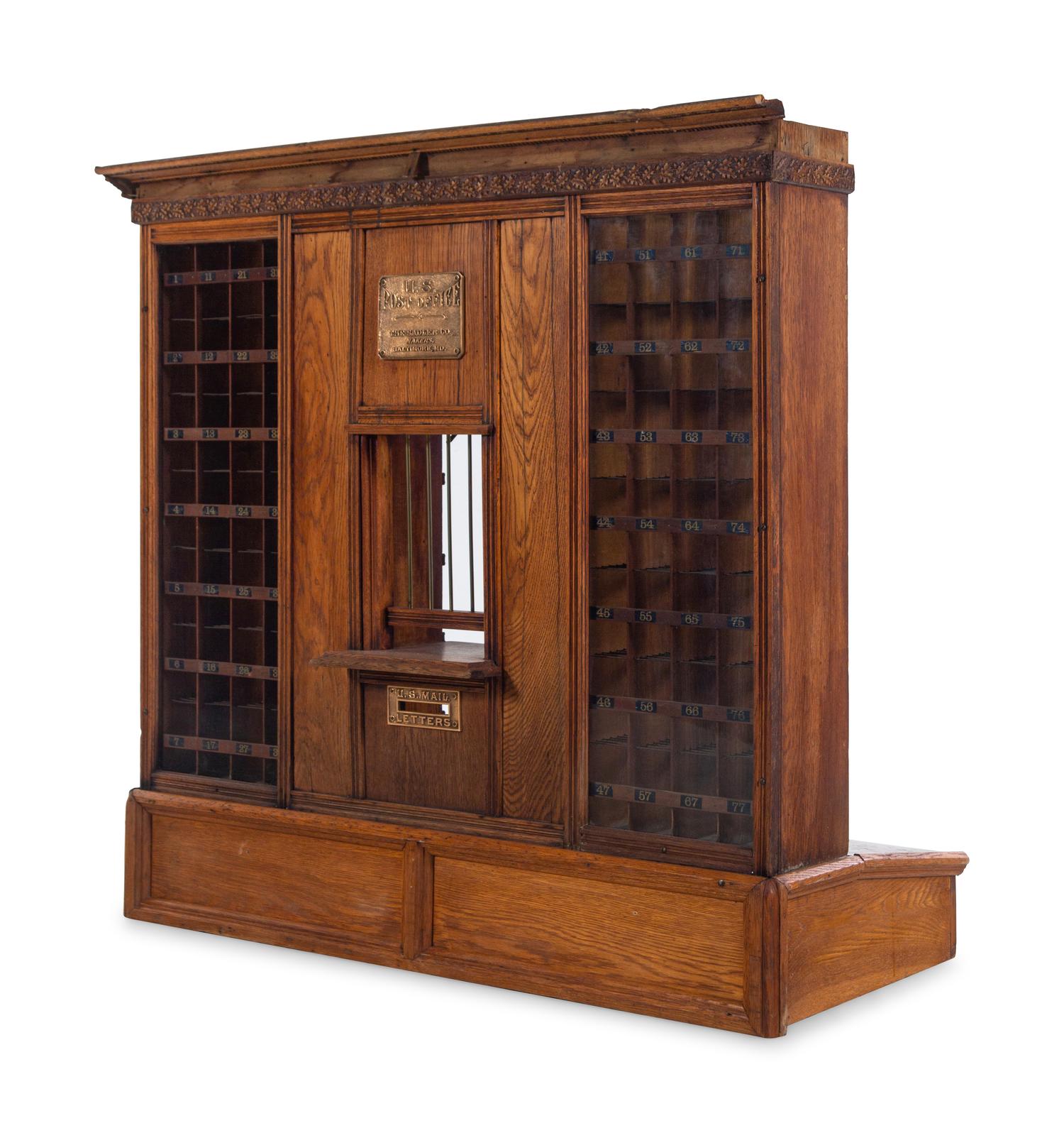 A U.S. Post Office Postal Window with Teller's Cage