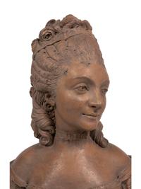A French Terracotta Bust of a Woman