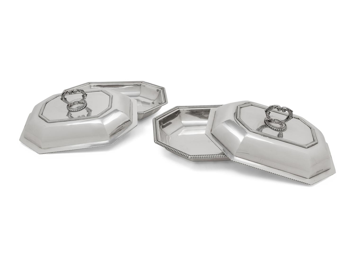 A Pair of George III Silver Covered Entrée Servers