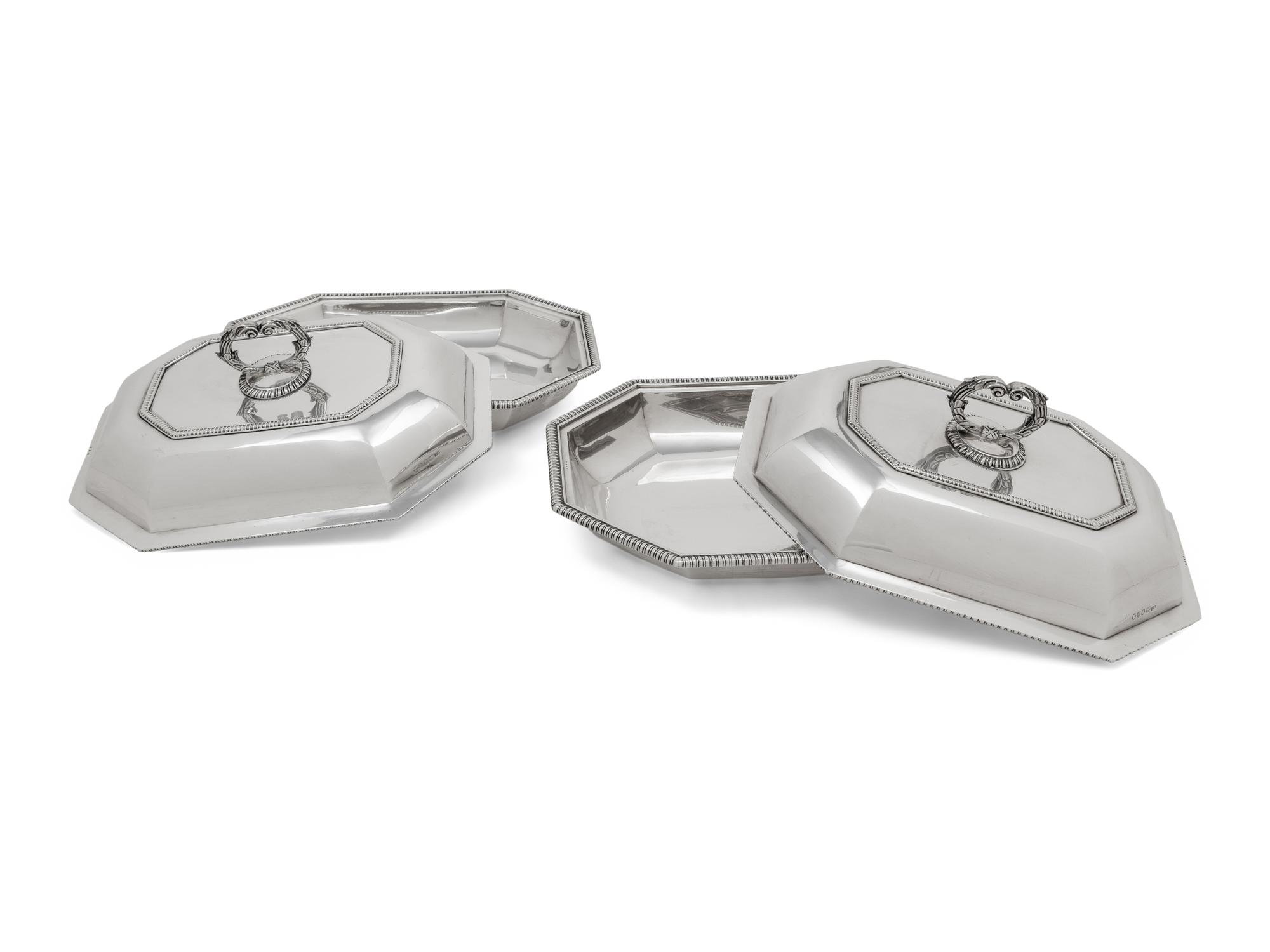 A Pair of George III Silver Covered Entrée Servers