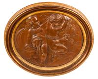 A Continental Cast Metal Relief Panel 21 1/4 x 26 1/4 inches.
