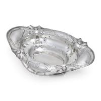 An Art Nouveau Martele Silver Footed Dish
