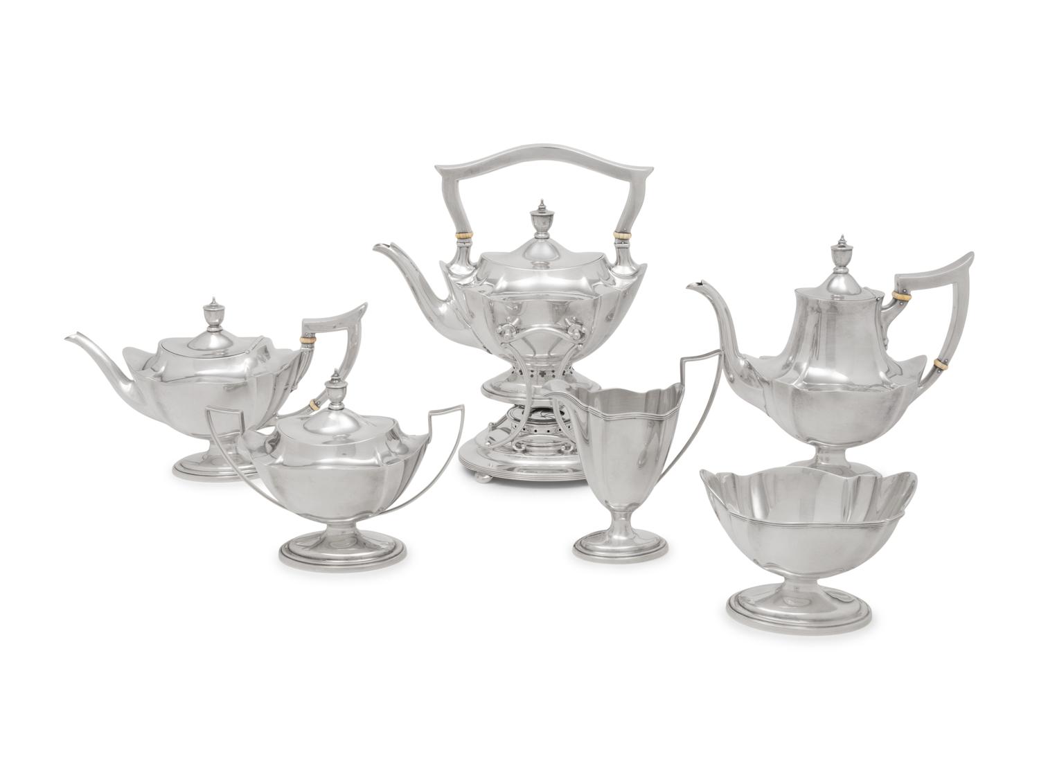An American Silver Six-Piece Tea and Coffee Service