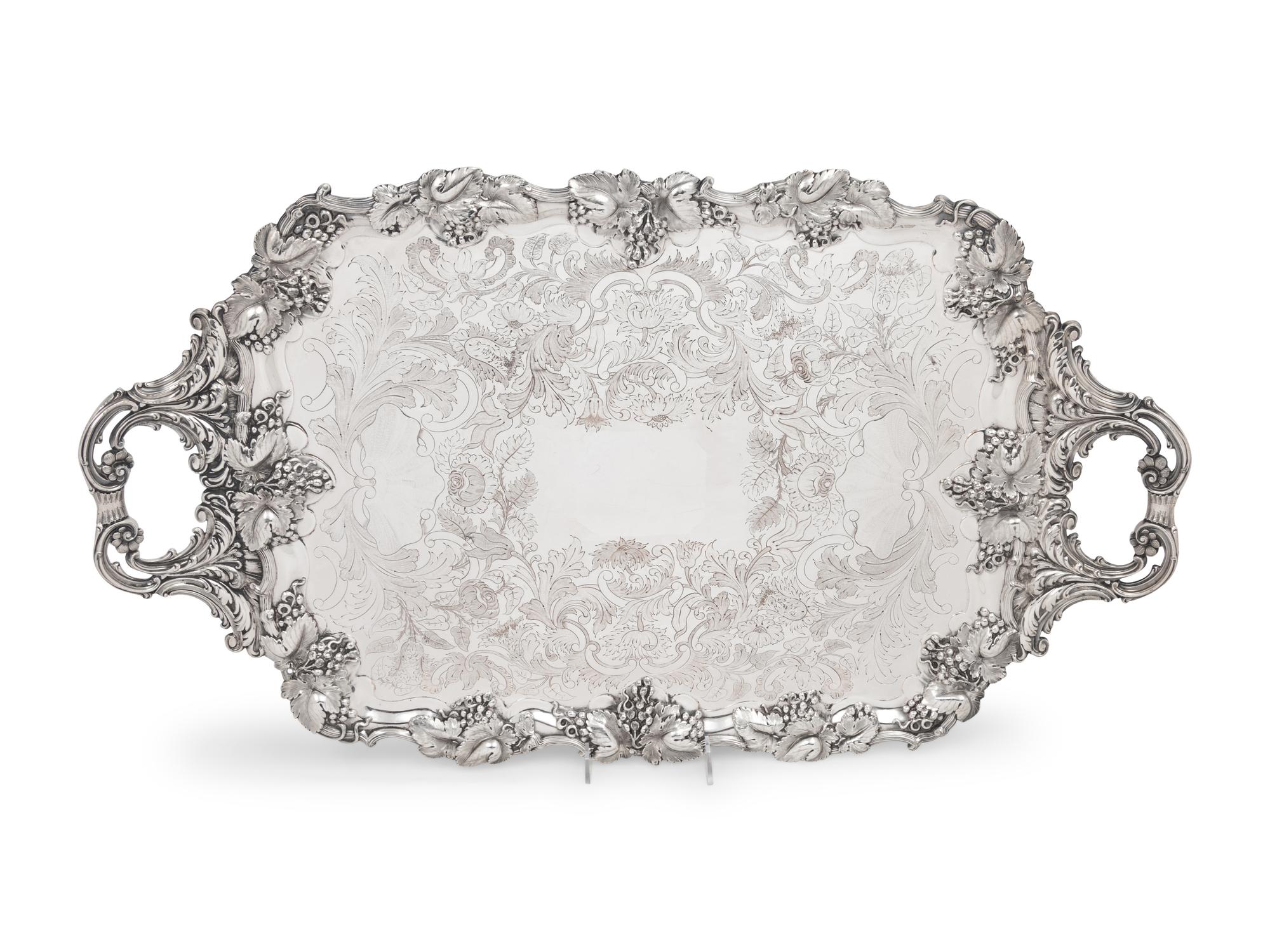 A Large Silver-Plate Serving Tray