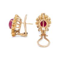 YELLOW GOLD, RUBY AND DIAMOND SET