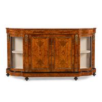 An English Walnut, Marquetry and Gilt Bronze Mounted Console Cabinet