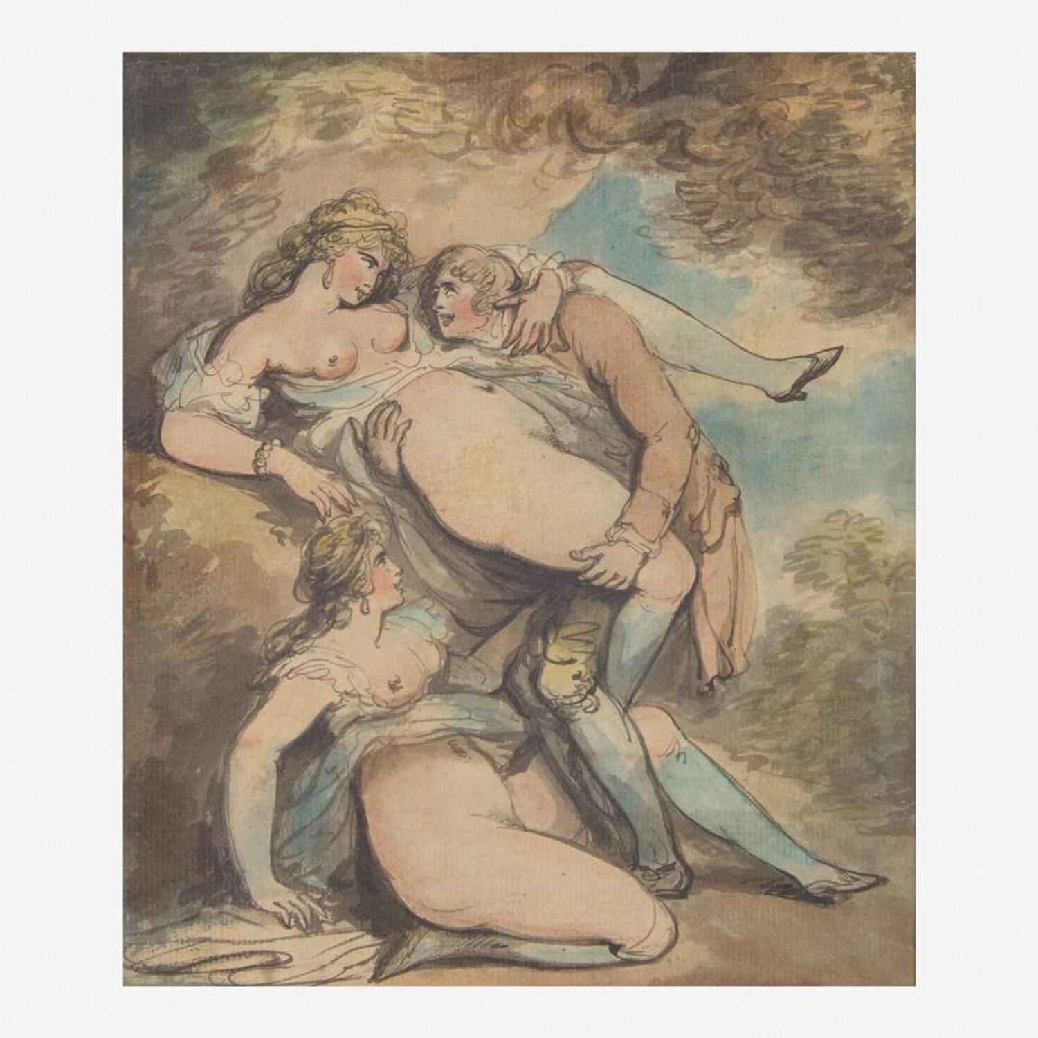 Thomas Rowlandson (British, 1756–1827) Two Maids and a Man