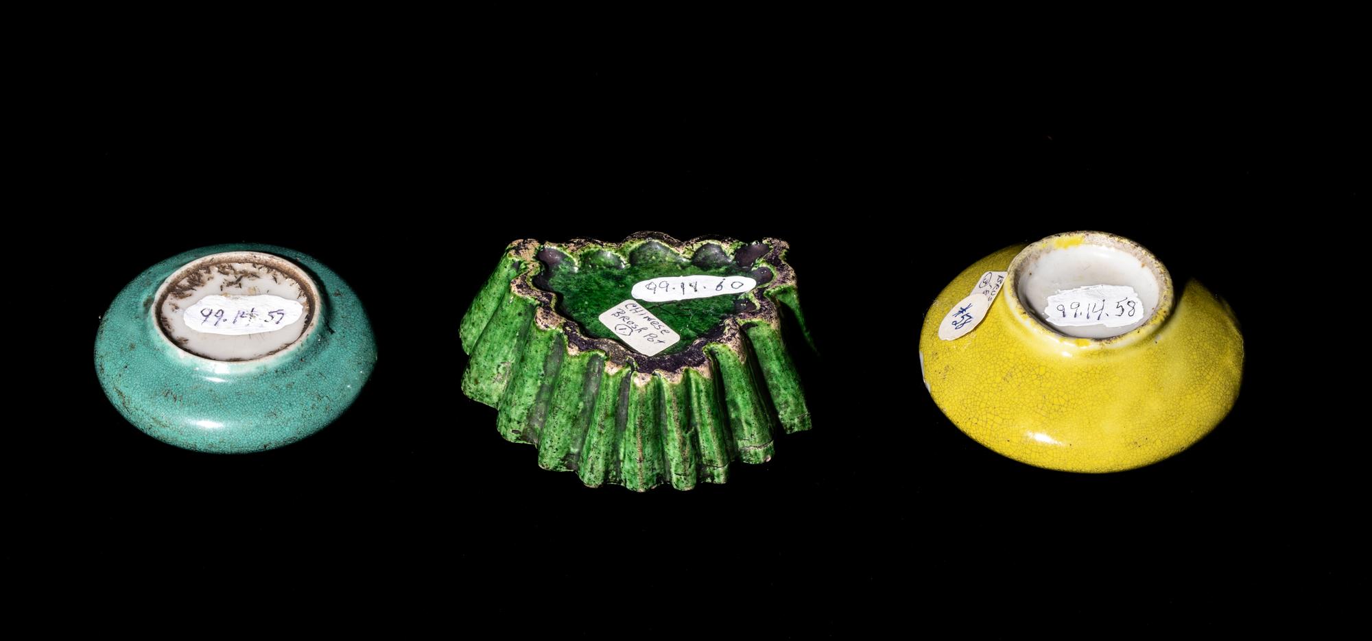 Three Chinese Porcelain Scholar's Objects