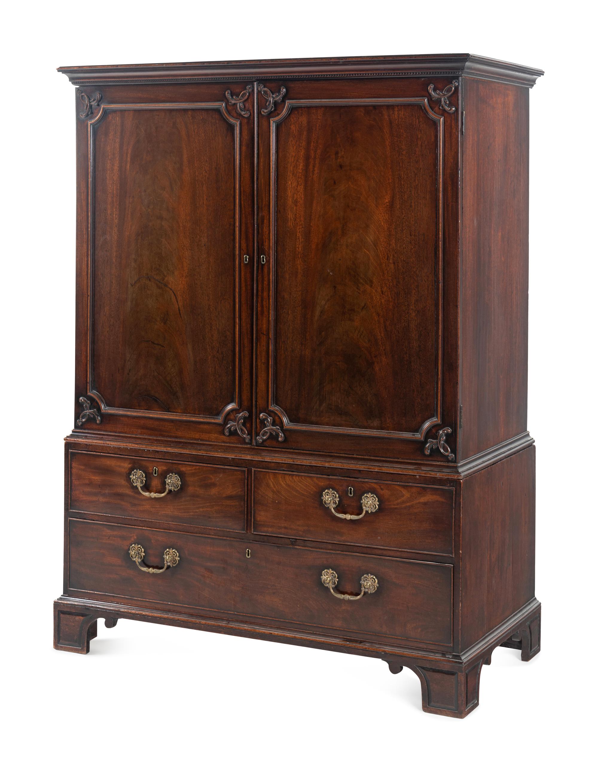 A George III Mahogany Linen Press