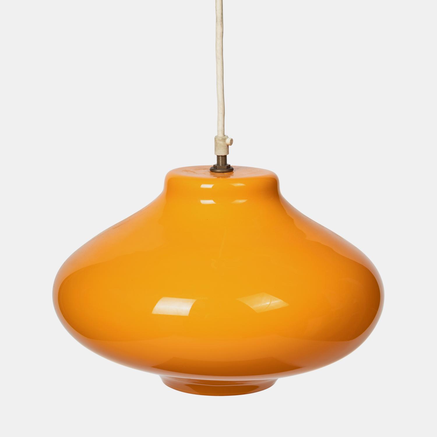 Orange Pendant Light Murano, Italy