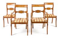 A Set of Four Continental Fruitwood Chairs Height 34 3/4 inches. — LIKELY SPANISH, 19TH CENTURY
