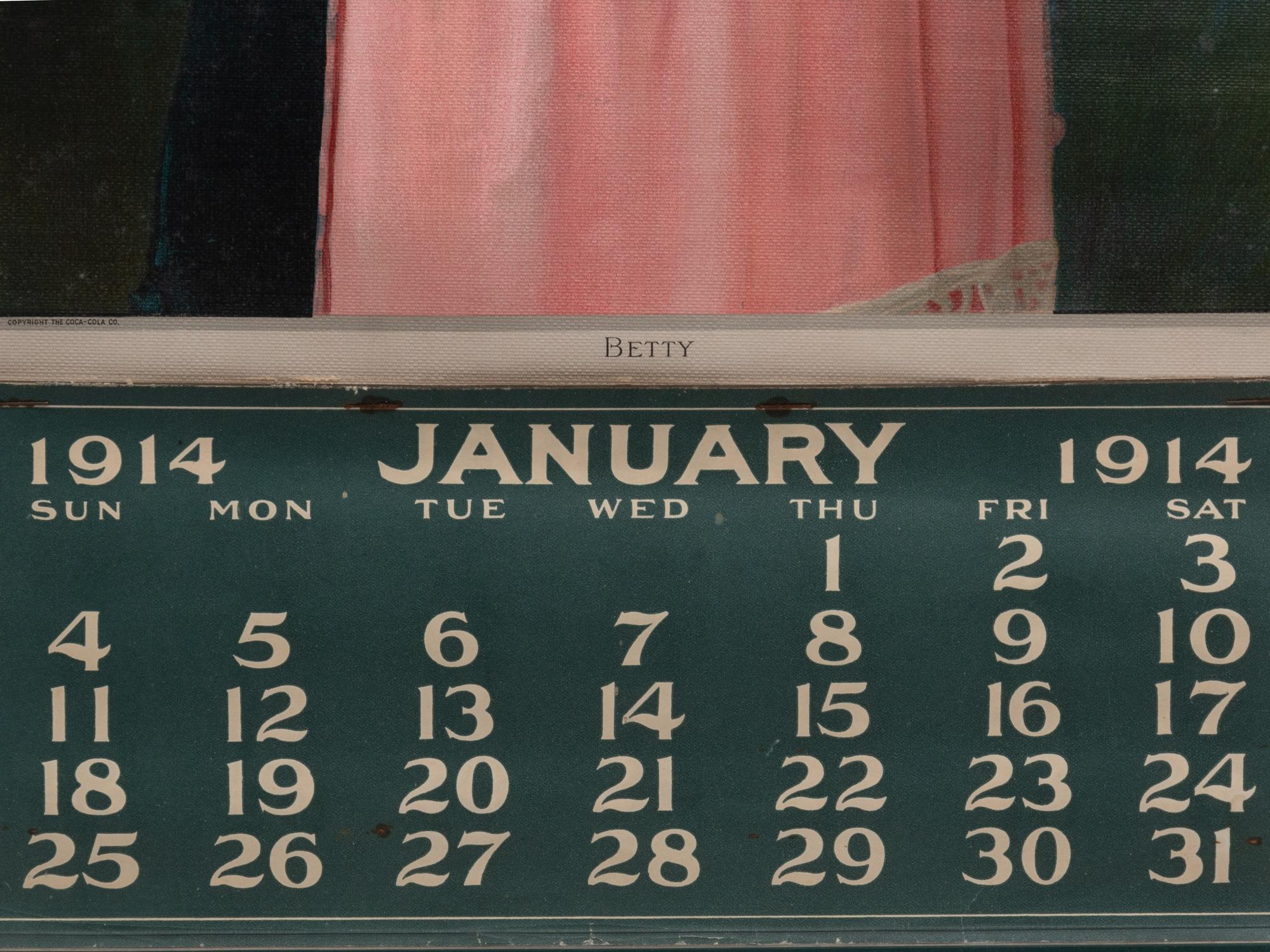 A Coca-Cola Full 1914 Advertising Calendar
