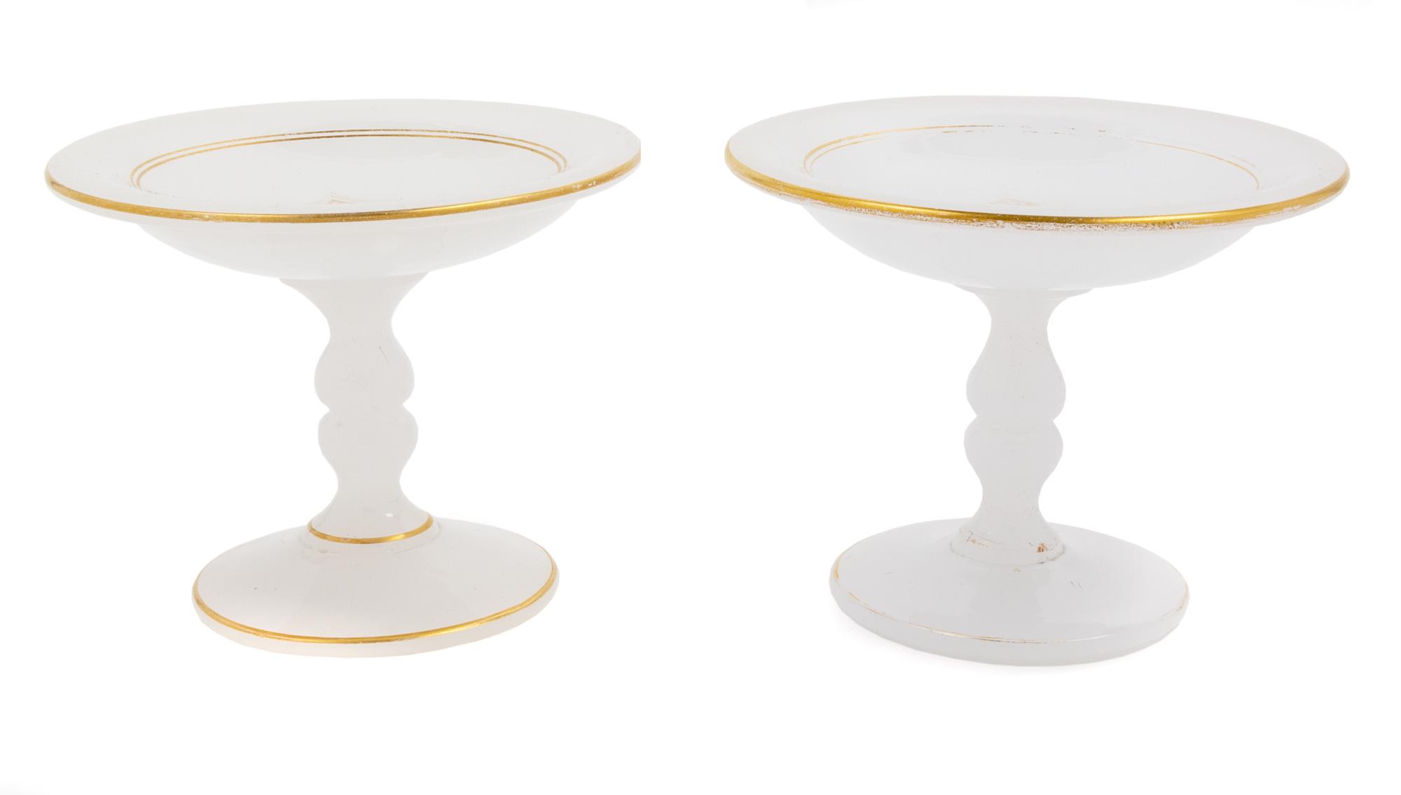 A Pair of Opaline Glass Tazze